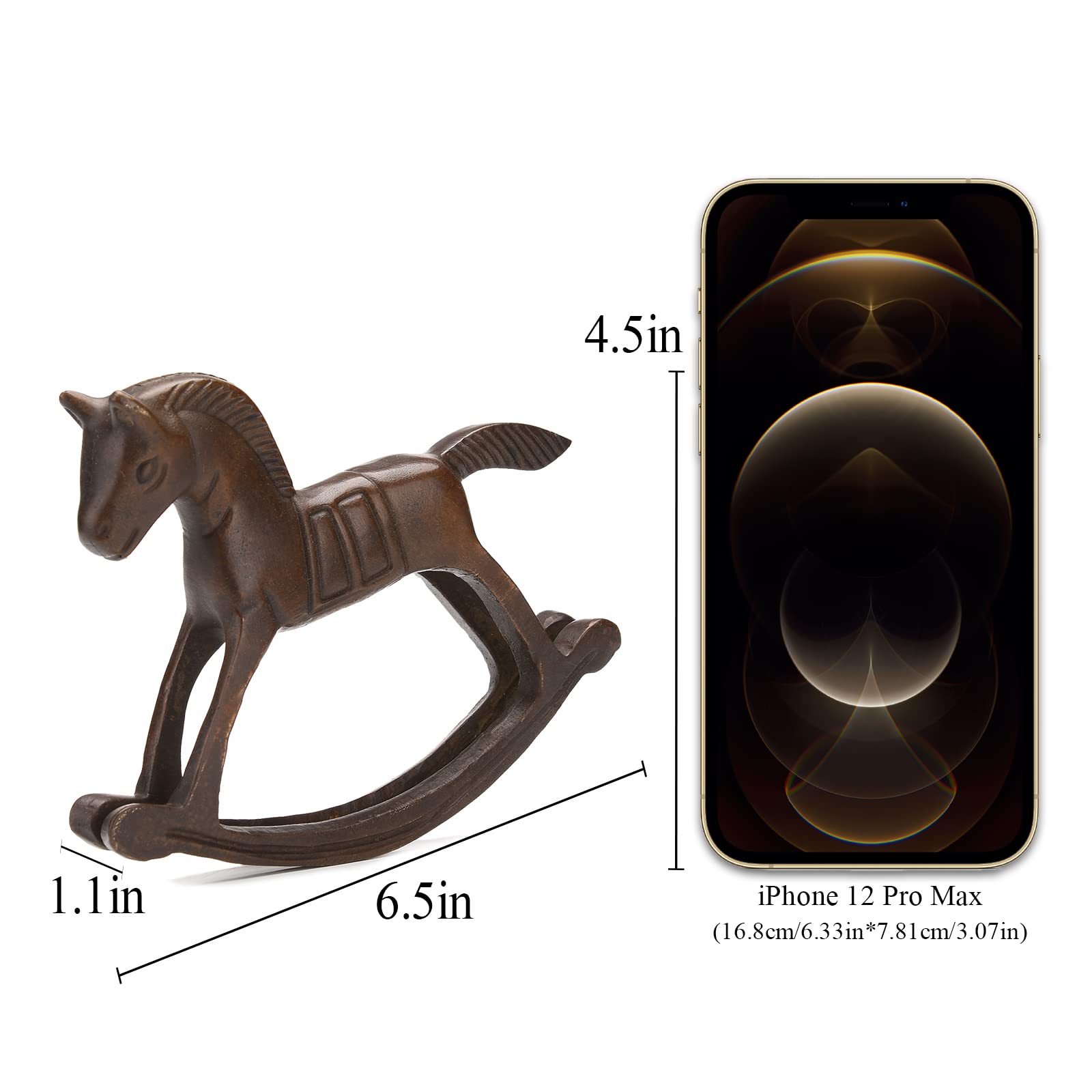 Amazon.com: BRASSTAR Brass Rocking Horse Furnishing Articles